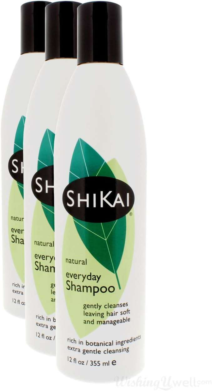 ShiKai - Natural Everyday Shampoo, Plant-Based, Non-Soap, Non-Detergent, Gently Cleanses Leaving Hair Soft and Manageable (12 Ounces, Pack of 3) - Image 1