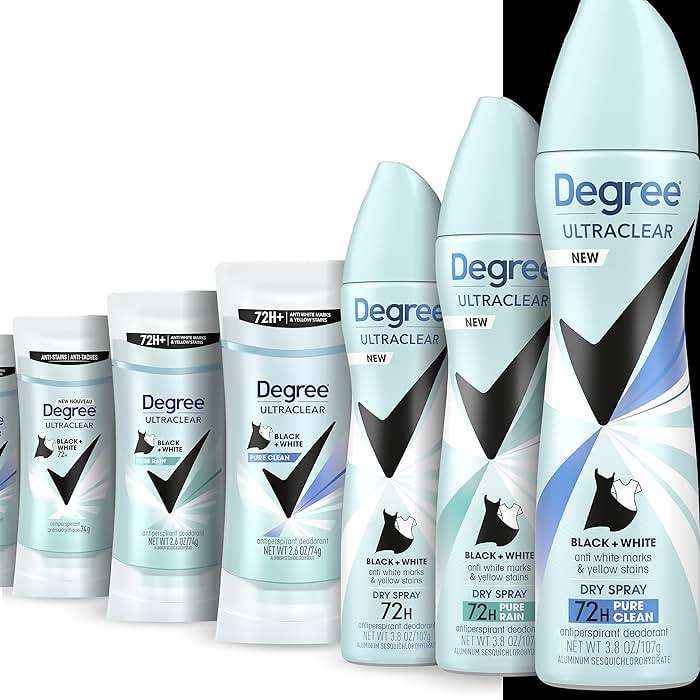 Degree Antiperspirant for Women Pure Clean 4 count Protects from Deodorant Stains Deodorant for Women 2.6 oz - Image 6
