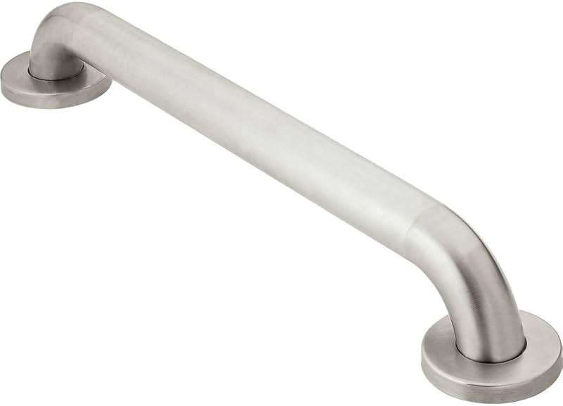 Moen Home Care Bathroom Safety 24 Inch Stainless Steel Handicap Grab Bar for Bathtub and Shower, Elderly Assistance Product with Concealed Screws, Polished Brass, R8924P - Image 2