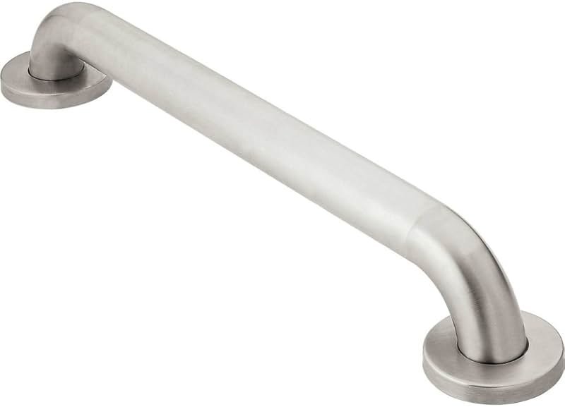 Moen Home Care Bathroom Safety 24 Inch Stainless Steel Handicap Grab Bar for Bathtub and Shower, Elderly Assistance Product with Concealed Screws, Polished Brass, R8924P - Product Image