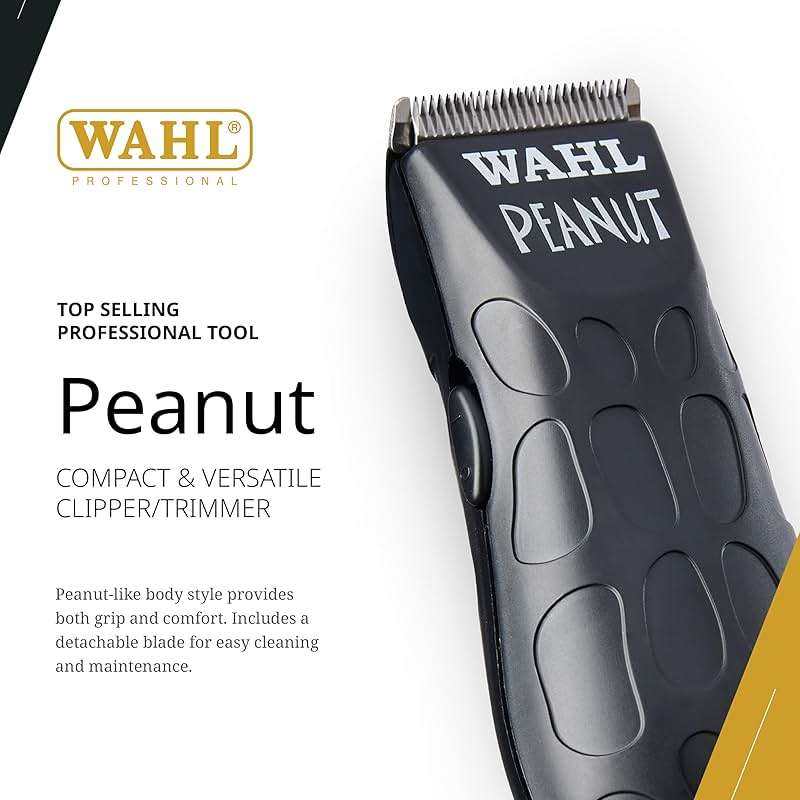 Wahl Professional Peanut Corded Trimmer - Compact, Lightweight Powerful Rotary Motor Grooming Tool, with 4 Trimming Guides and Accessories - Image 2