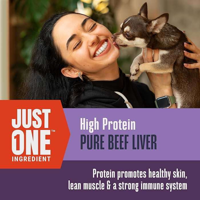 Whole Life Dog Just One Beef Liver Freeze Dried Dog Treats - Human Grade High Protein Food, Healthy Training Snacks, Freeze Dried Food Toppers, USA Made Natural Treats - 10 oz (Pack of 1) - Image 3