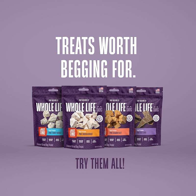 Whole Life Dog Just One Beef Liver Freeze Dried Dog Treats - Human Grade High Protein Food, Healthy Training Snacks, Freeze Dried Food Toppers, USA Made Natural Treats - 10 oz (Pack of 1) - Image 6