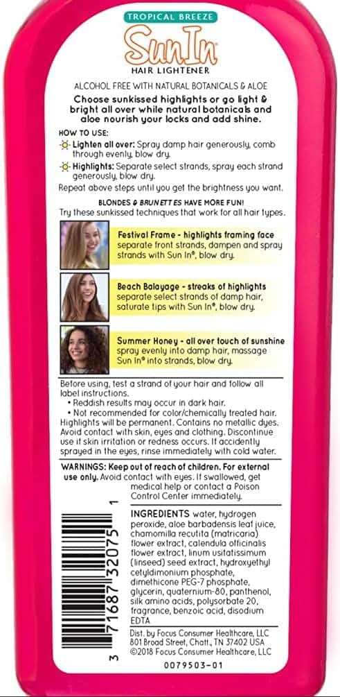 Sun In Original Spray-In Hair Lightener, Tropical Breeze , 4.7-Ounce Bottles (Pack of 6) - Image 2