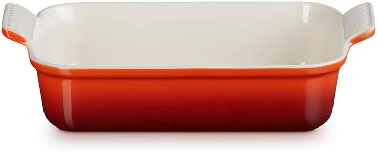 Le Creuset Stoneware Heritage Rectangular Dish, 2.5 qt. (10.5" x 7"), Cerise - Image 1