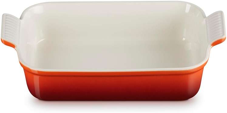 Le Creuset Stoneware Heritage Rectangular Dish, 2.5 qt. (10.5" x 7"), Cerise - Image 3