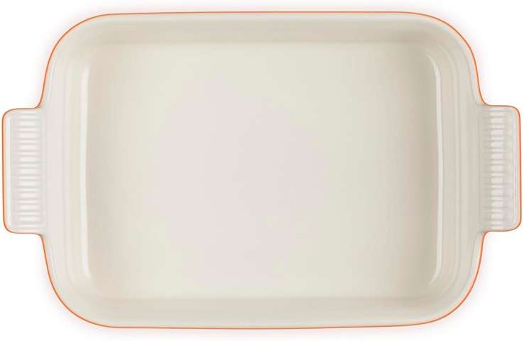 Le Creuset Stoneware Heritage Rectangular Dish, 2.5 qt. (10.5" x 7"), Cerise - Image 4