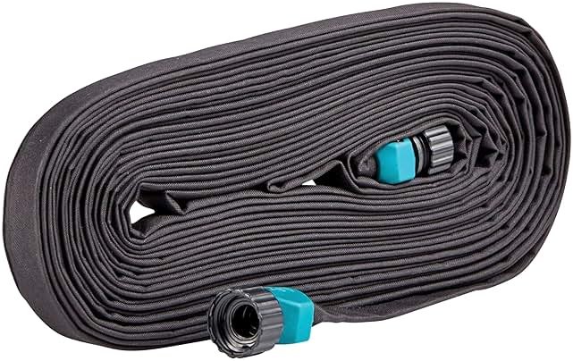 Gilmour 50' Black Flat Weeper Soaker Hose for Garden Beds, Drip Irrigation Outdoor Hose, Flexible Garden Hose for Vegetable Gardens, Flower Beds, Lawns, and Orchards - Product Image