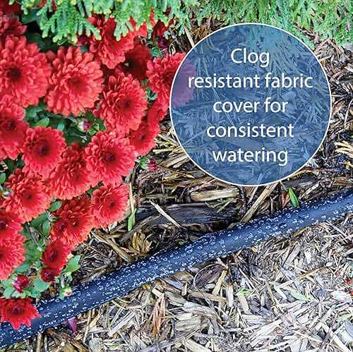 Gilmour 50' Black Flat Weeper Soaker Hose for Garden Beds, Drip Irrigation Outdoor Hose, Flexible Garden Hose for Vegetable Gardens, Flower Beds, Lawns, and Orchards - Image 8