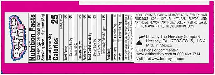 BUBBLE YUM Original Flavor Chewy, Bubble Gum Packs, 2.82 oz (12 Count) - Image 3
