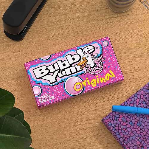 BUBBLE YUM Original Flavor Chewy, Bubble Gum Packs, 2.82 oz (12 Count) - Image 6