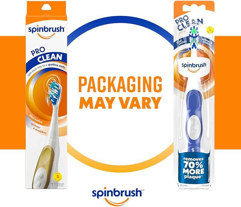 Spinbrush PRO CLEAN Battery Powered Toothbrush, Soft Bristles, 1 Count, Gold or Blue Color May Vary - Image 4