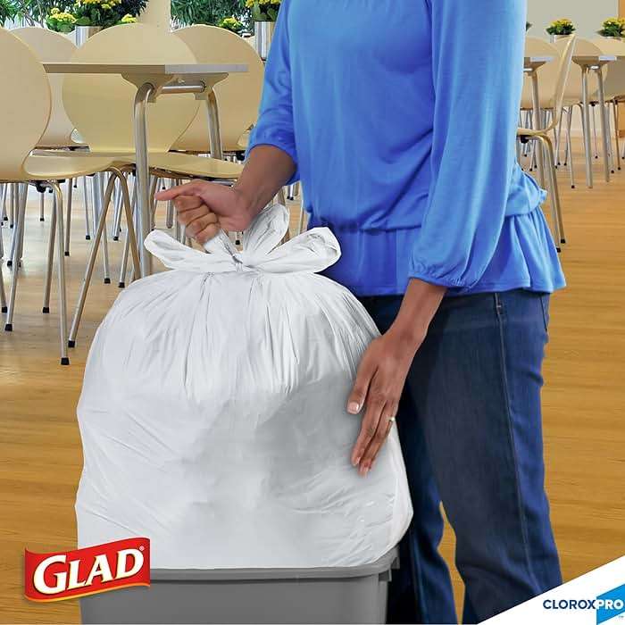 Glad CloroxPro Quick-Tie Tall Kitchen Trash Bags, 13 Gallon, 200 Count, Package May Vary - Image 2