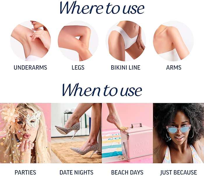Veet Sensitive Skin Hair Removal Cream For Women, Painless Bikini Hair Removal Gel, Dermatologically Tested Depilatory Cream For Bikini Line, Legs, Arms, Underarms, 13.5 FL OZ Pump Bottle with Tool - Image 5