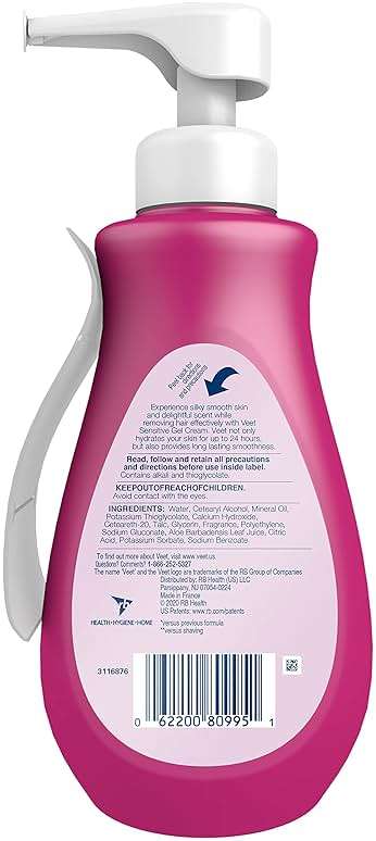 Veet Sensitive Skin Hair Removal Cream For Women, Painless Bikini Hair Removal Gel, Dermatologically Tested Depilatory Cream For Bikini Line, Legs, Arms, Underarms, 13.5 FL OZ Pump Bottle with Tool - Image 10