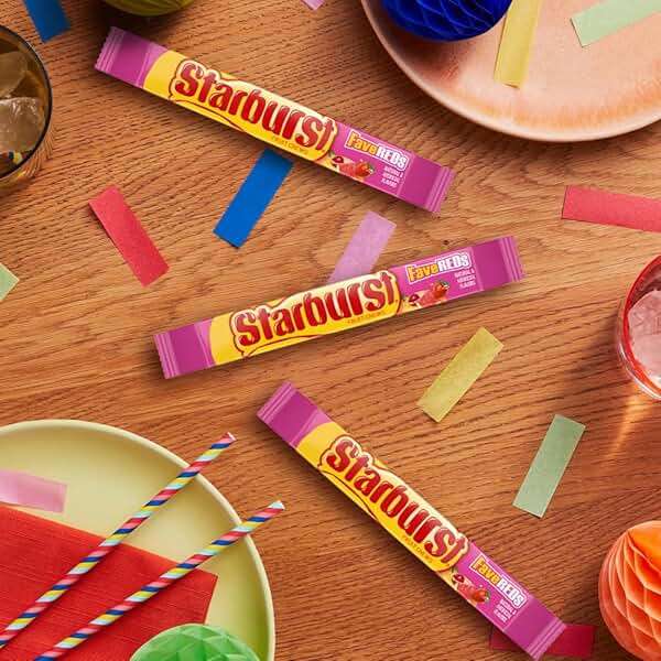 STARBURST FaveREDS Chewy Candy Bulk Pack, 24 Full Size Packs, Red Candy Bulk Box - Image 8