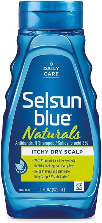 Selsun Blue Naturals Itchy Dry Scalp Antidandruff Shampoo, Extra-Hydrating Formula With Vitamins B3 and E, 11 fl. oz. - Product Image
