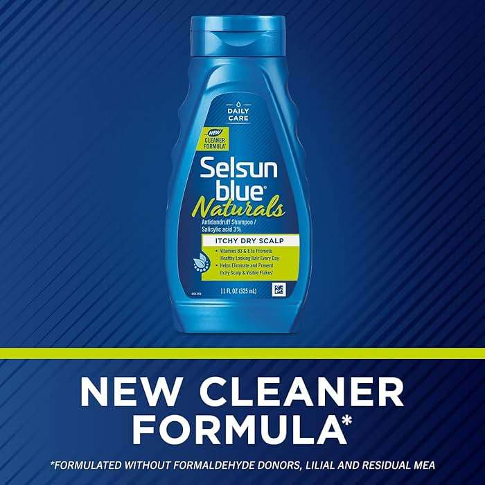 Selsun Blue Naturals Itchy Dry Scalp Antidandruff Shampoo, Extra-Hydrating Formula With Vitamins B3 and E, 11 fl. oz. - Image 3
