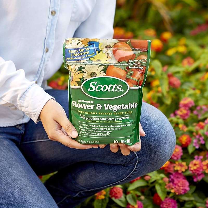 Scotts All Purpose Flower and Vegetable Continuous Release Plant Food, For Outdoor In-Ground Plants, 3 lb. - Image 2