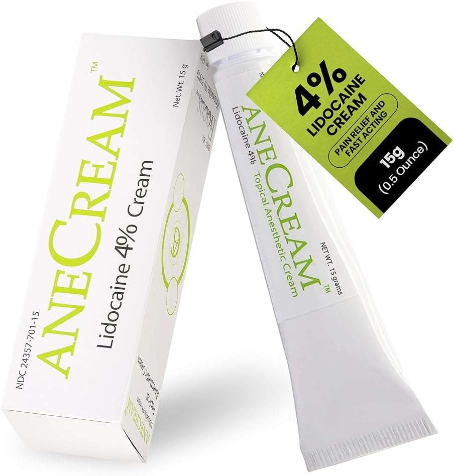 AneCream 4% Lidocaine Cream - Topical Lidocaine Numbing Cream - Over-The-Counter Topical Numbing Cream for Itching, Minor Cuts & Scrapes, Bug Bite & Minor Sunburn (0.5 oz/ 15 g) - Image 1