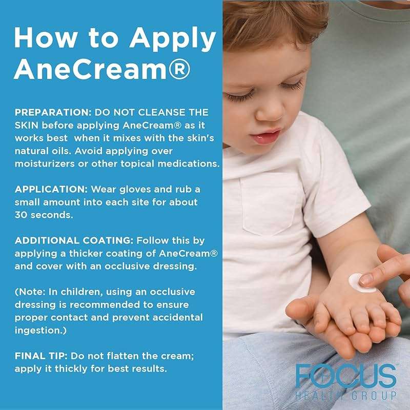 AneCream 4% Lidocaine Cream - Topical Lidocaine Numbing Cream - Over-The-Counter Topical Numbing Cream for Itching, Minor Cuts & Scrapes, Bug Bite & Minor Sunburn (0.5 oz/ 15 g) - Image 6