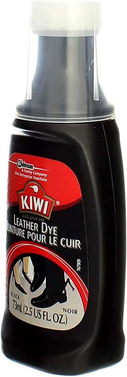 KIWI Leather Dye Restorer | For Shoes, Boots, Furniture, Jacket, Briefcase and More | Black | Includes Sponge Applicator - Image 5