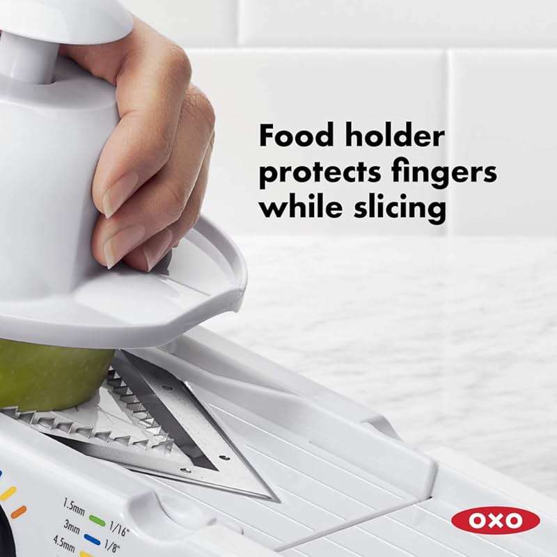 OXO Good Grips V-Blade Mandoline Slicer, White (1155700) - Image 5