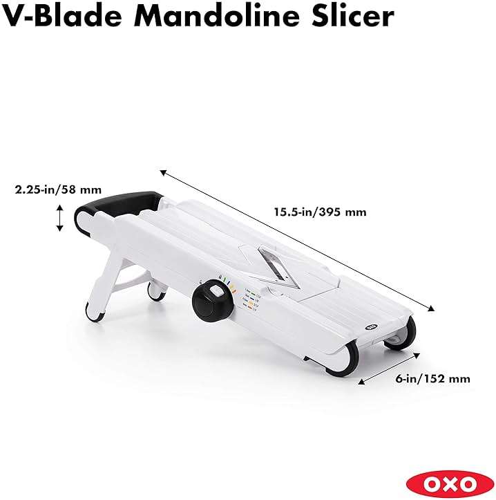 OXO Good Grips V-Blade Mandoline Slicer, White (1155700) - Image 7