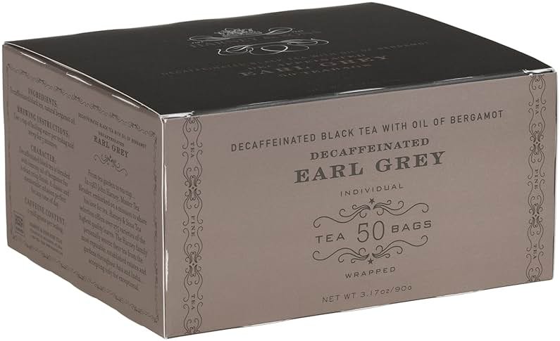 Harney & Sons Decaffeinated Earl Grey Tea bags, Black Tea with Bergamot, 50 Count - Product Image