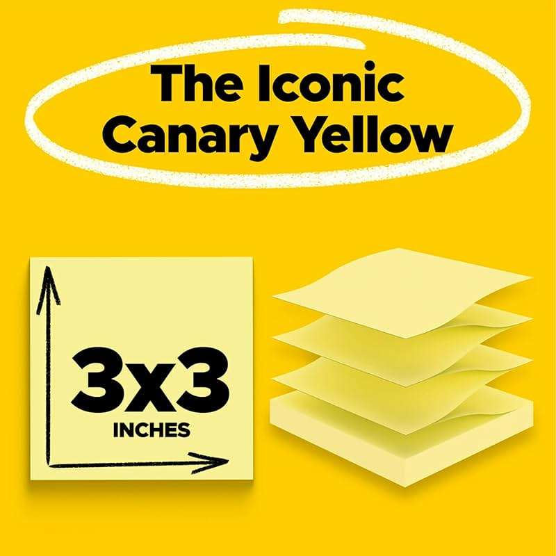 Post-it Super Sticky Dispenser Pop-up Notes, 10 Sticky Note Pads, 3 x 3 in., 2X the Sticking Power, School Supplies and Office Products, Use with Post-it Note Dispensers, Canary Yellow - Image 2