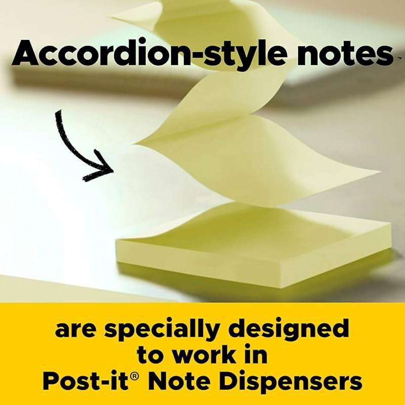 Post-it Super Sticky Dispenser Pop-up Notes, 10 Sticky Note Pads, 3 x 3 in., 2X the Sticking Power, School Supplies and Office Products, Use with Post-it Note Dispensers, Canary Yellow - Image 5