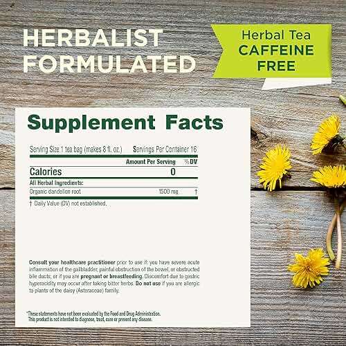 Traditional Medicinals Organic, Roasted, Dandelion Root Tea - Supports Normal Detox + Digestion - Kosher, Non-GMO, Caffeine-Free, Compostable - 16 Tea Bags - Image 7