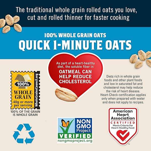 Quaker Quick 1-Minute Oatmeal, Non GMO Project Verified, 2.5 Pound (Pack of 2) - Image 5