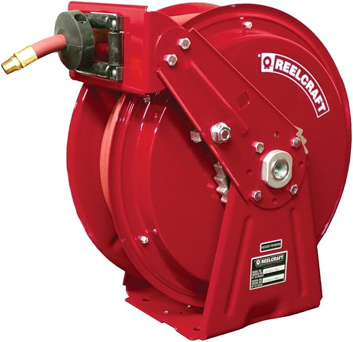Reelcraft DP7650 OLP 3/8-Inch by 50-Feet Spring Driven Hose Reel for Air/Water - Product Image