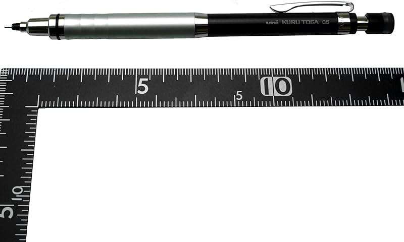 Uni Kuru Toga 0.5 mm High Grade Auto Lead Rotation Mechanical Pencil, Black (M510121P.24) - Image 2