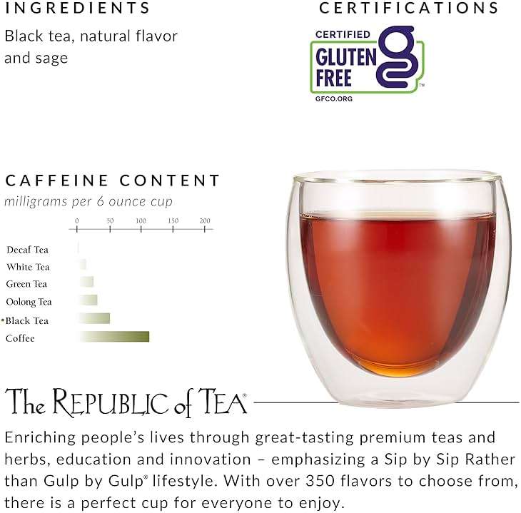 The Republic of Tea - Blackberry Sage Black Tea | 50 Tea Bags, Gourmet Black Tea - Image 5