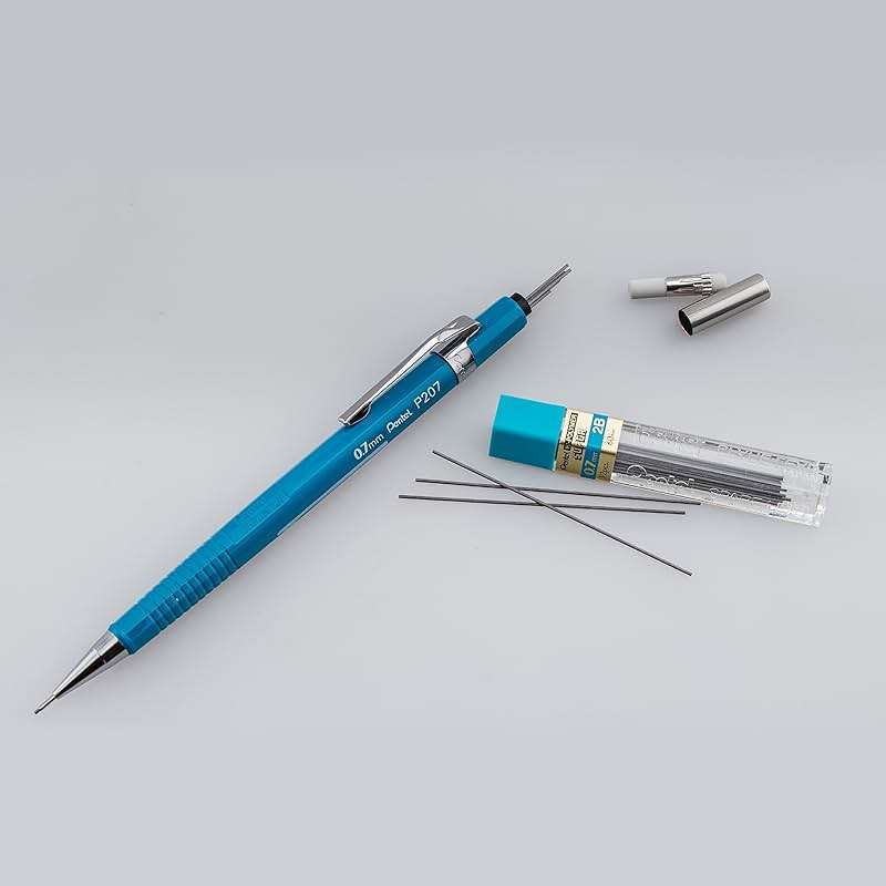 Pentel Sharp Mechanical Pencil, (0.7mm), Blue Barrel, Box of 12 (P207C) - Image 6