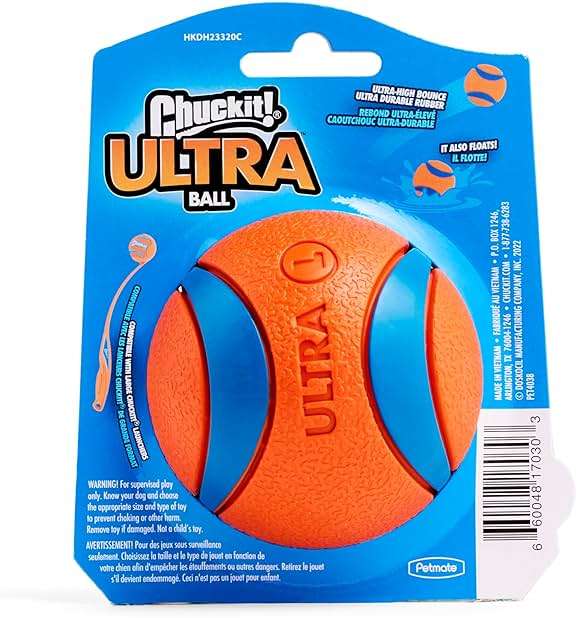 Chuckit! Ultra Ball Dog Toy - Size Large - For Dogs 60-100 lbs - Made from Durable Rubber - Super Bouncy - Floats in Water - 3-inch Diameter - Pack of 1 - Image 8