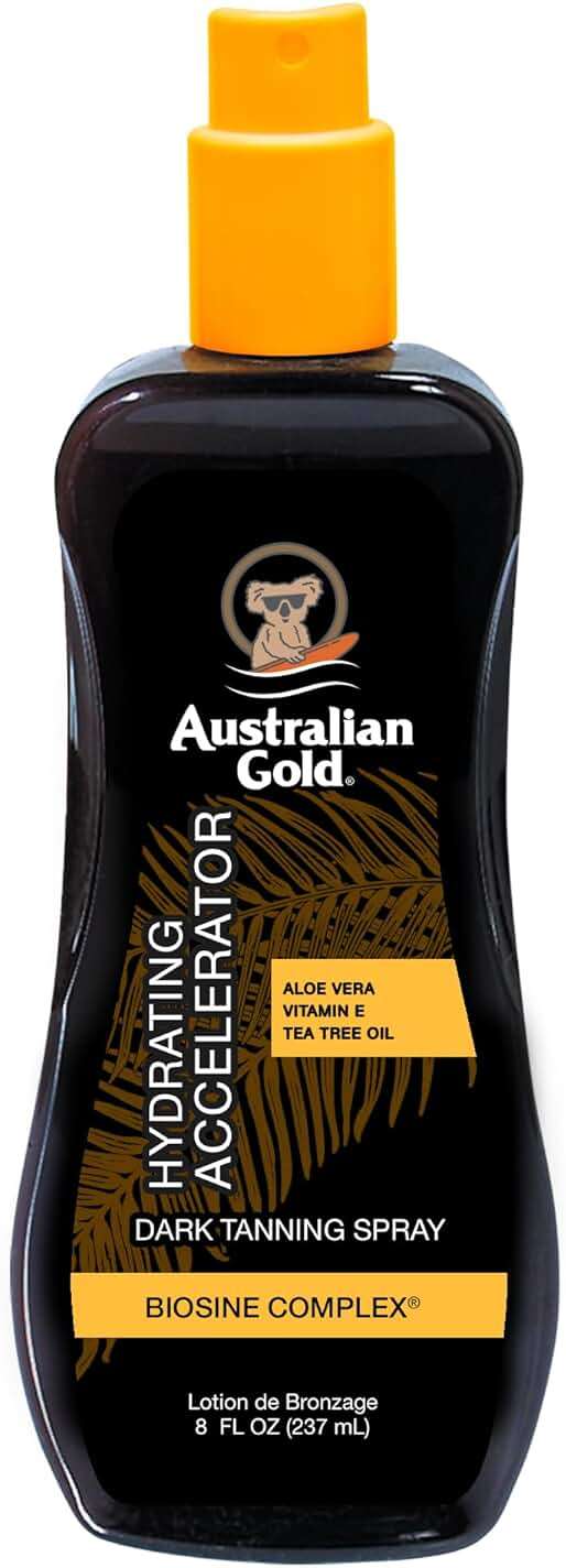 Australian Gold Dark Tanning Accelerator Spray Gel, 8 Ounce | Moisturize & Hydrate Skin | New Packaging Same Great Formula (a70003) - Image 1