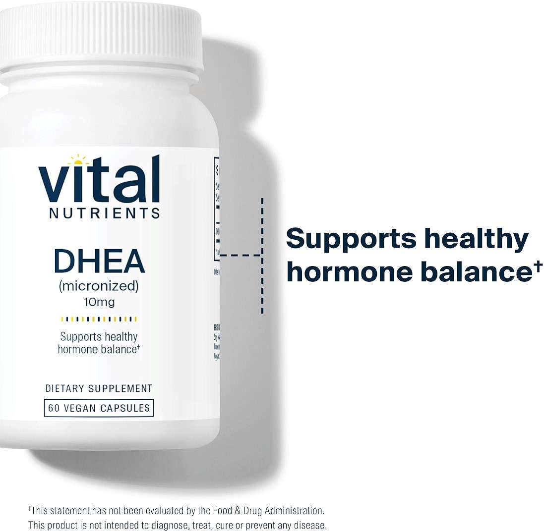 Vital Nutrients DHEA 10mg - Vegan Micronized DHEA Supplement for Women & Men - Supports Hormone Balance - Supports Healthy Metabolism of Sugar & Minerals - Gluten, Dairy, Soy Free - 60 Capsules - Image 7