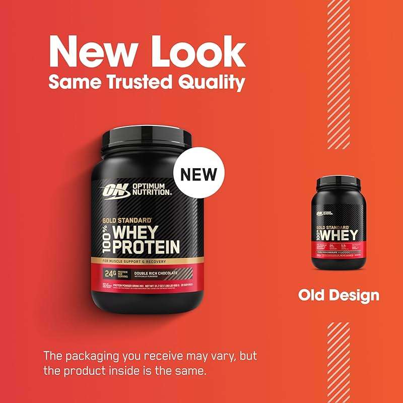 Optimum Nutrition Gold Standard 100% Whey Protein Powder, Double Rich Chocolate 1.98 Pound (Packaging May Vary) - Image 2