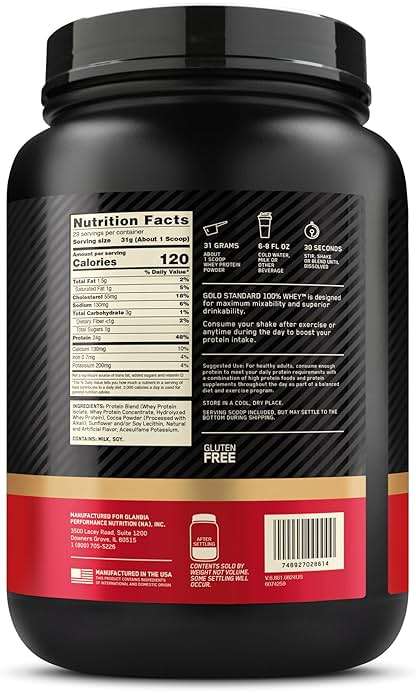 Optimum Nutrition Gold Standard 100% Whey Protein Powder, Double Rich Chocolate 1.98 Pound (Packaging May Vary) - Image 10