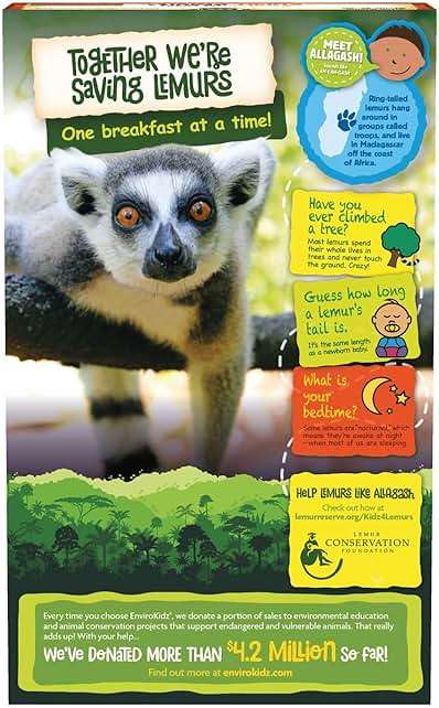 EnviroKidz Organic Leapin' Lemurs Cereal, 10 oz (Pack of 1), Peanut Butter & Chocolate, Gluten Free, Fair Trade, by Nature's Path - Image 4