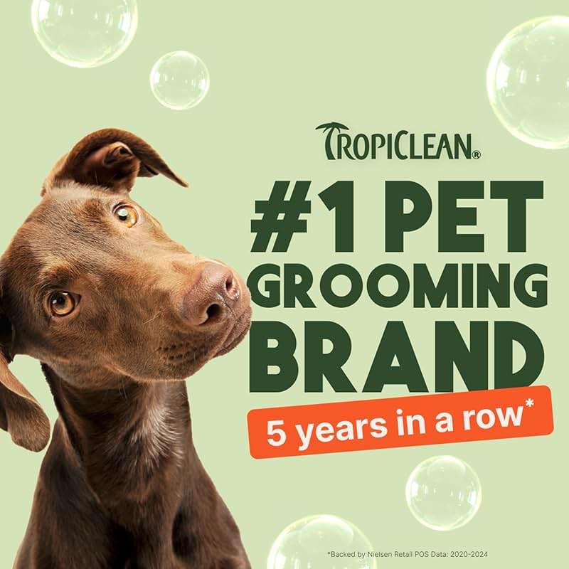 TropiClean 2-in-1 Dog Shampoo and Conditioner, Moisturizing Dog Detangler, Puppy Safe, Made in the USA, Papaya Scent, Cat & Kitten Safe, 20oz. - Image 4