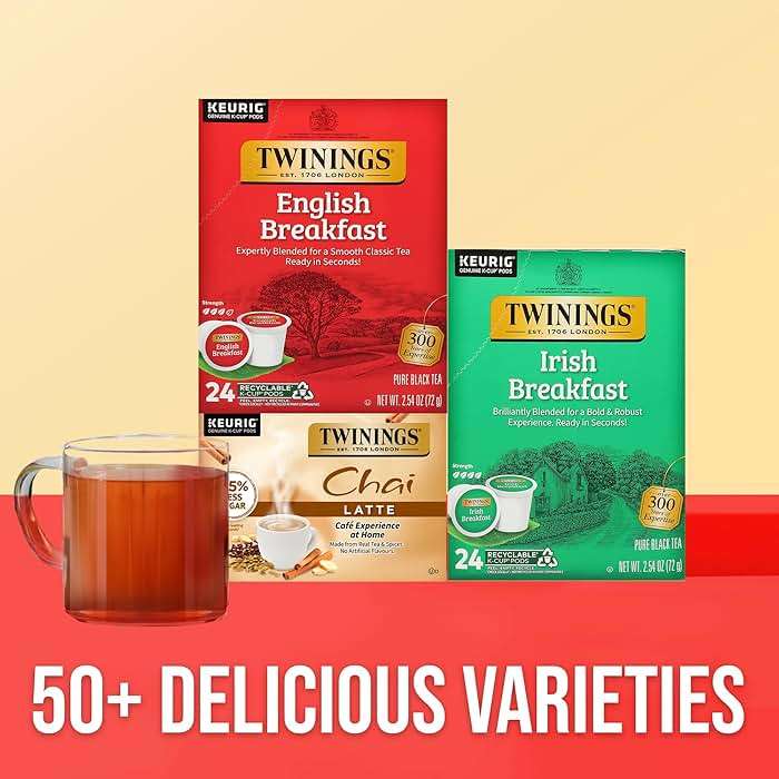 Twinings English Breakfast Black Tea K-Cup Pods for Keurig, 24 Count (Pack of 1), Smooth, Flavourful, Robust, Caffeinated, Enjoy Hot or Iced - Image 5