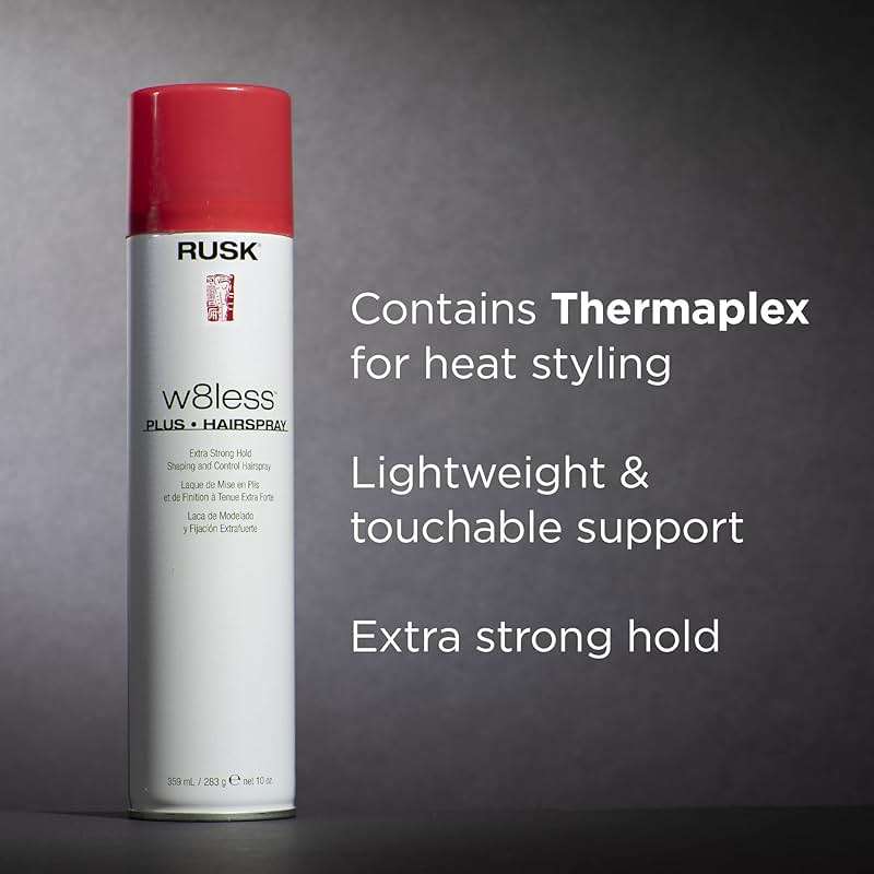RUSK W8less Plus Extra Strong Hairspray 10 Fl Oz - Image 3