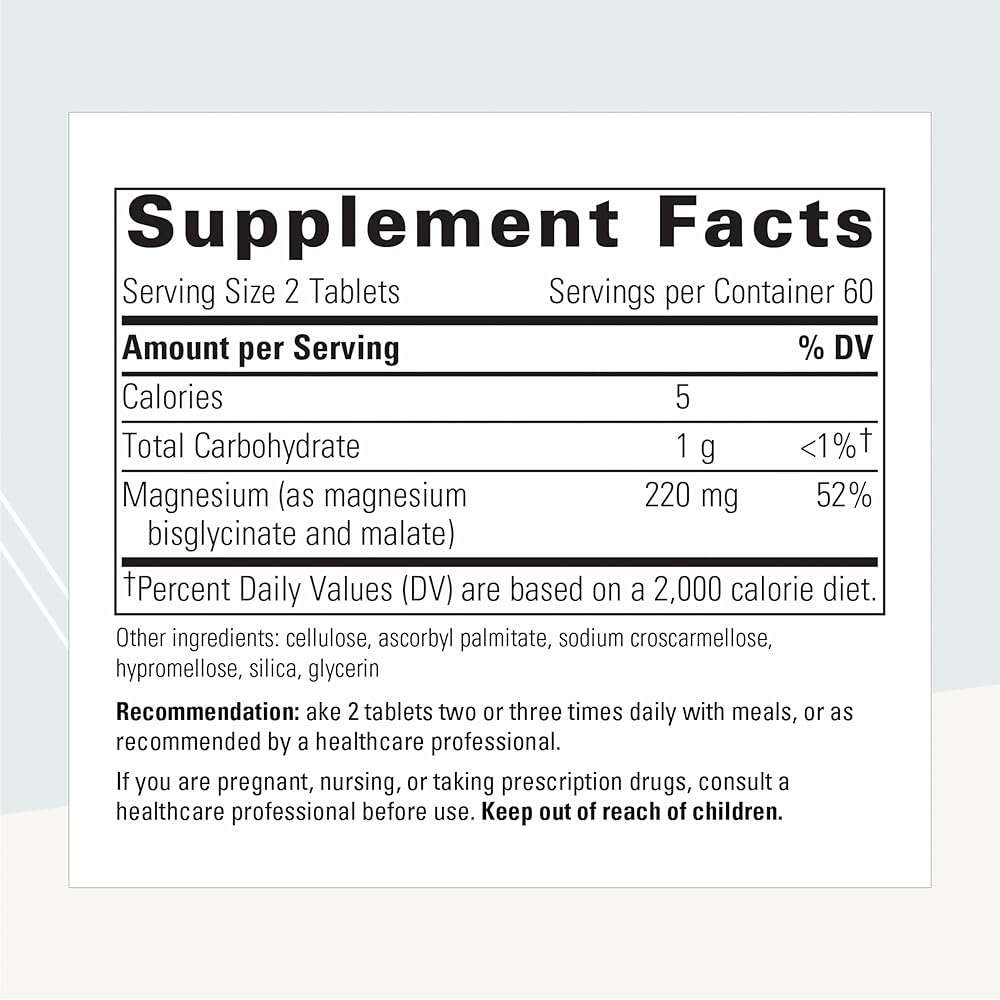 Integrative Therapeutics Magnesium Glycinate Plus - Cardiovascular Support Supplement* - Supports Brain & Muscular Function* - 120 Count (60 Servings) - Image 2