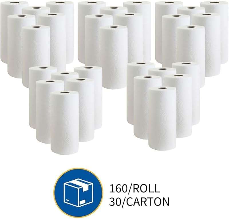Genuine Joe-GJO24080 2-Ply Household Roll Paper Towels (Pack of 30) - WHITE - Image 6