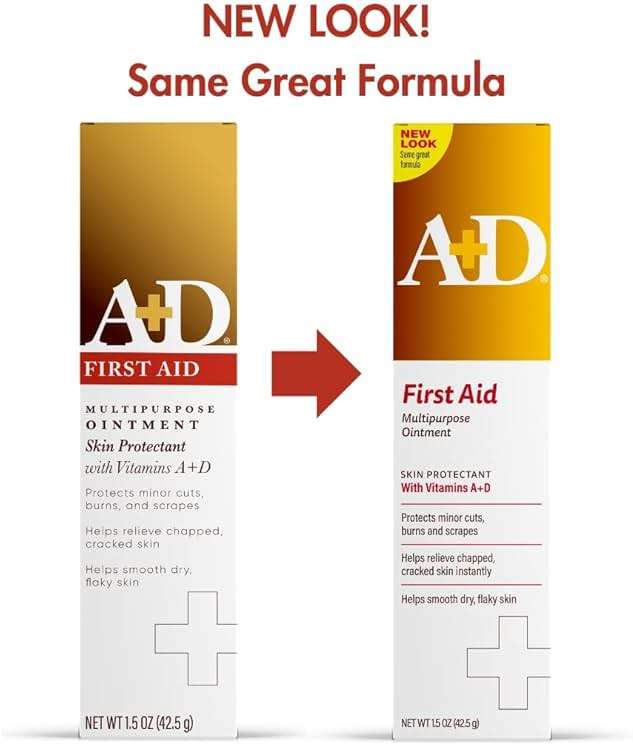 A+D First Aid Healing Ointment - Moisturizing Skin Protectant for Dry Cracked Heels, Elbows, Hands and Lips - Use After Hand Washing, Packaging May Vary, Multicolor – 1.5 oz Tube - Image 3