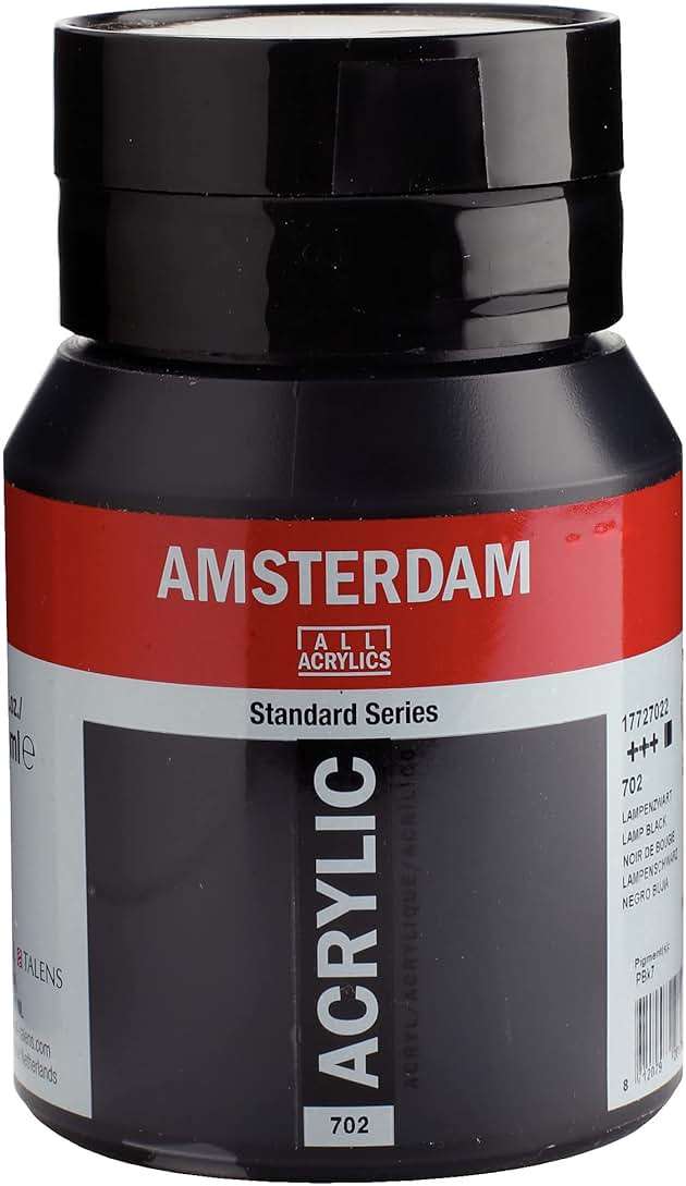 Amsterdam Standard Series Acrylic Jar 500 ml Lamp black 702 (17727022) - Image 1